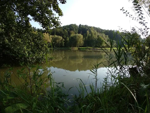 Piękne Jezioro Tle Natury — Zdjęcie stockowe