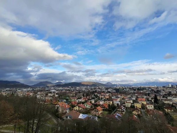 Letecký Pohled Evropské Město — Stock fotografie