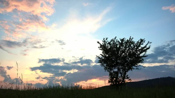 Krásná Krajina Při Východu Nebo Západu Slunce Slovensko — Stock fotografie