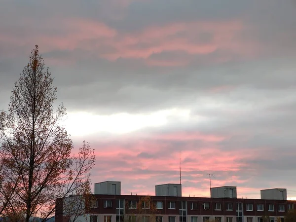 Sunrise Sunset Buildings City Slovakia — Stock Photo, Image