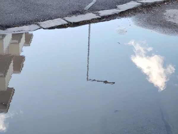 Puxe Estrada Durante Chuva Eslováquia — Fotografia de Stock