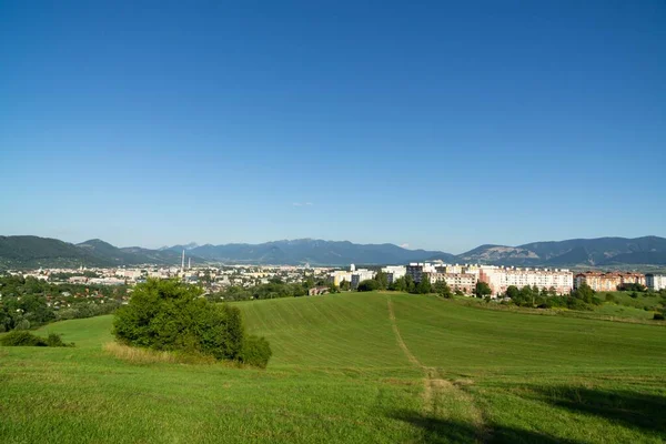 Vista Panorámica Barcelona Con Colina Soleado Día Verano — Foto de Stock