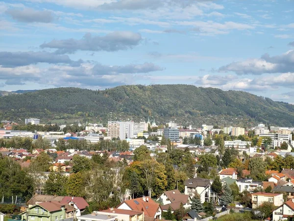 Zilina Şehrindeki Binaların Üzerinde Gün Doğumu Gün Batımı Slovakya — Stok fotoğraf