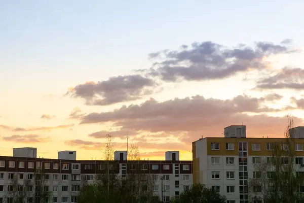 Evening Sunset Cityscape — Stock Photo, Image