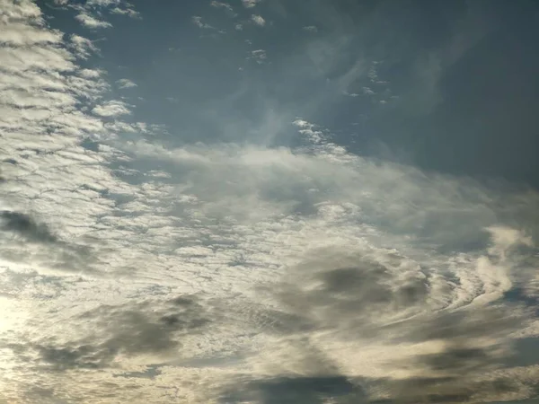 Blauwe Lucht Met Wolken Dag Time Shot — Stockfoto