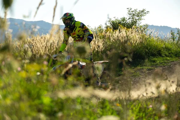 Zilina Szlovákia 2017 Április Training Motocross Ride Motoros Lovaglás Szabad — Stock Fotó