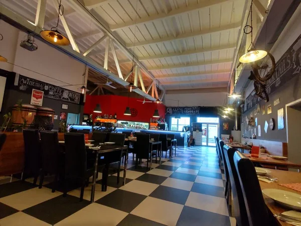 Moderno Bar Restaurante Interior Tiro — Fotografia de Stock