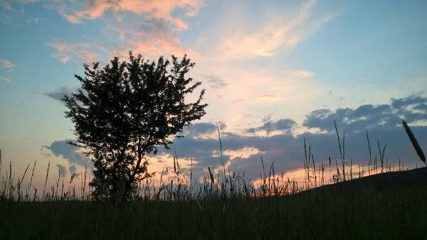 Bela Paisagem Durante Nascer Sol Pôr Sol Eslováquia — Fotografia de Stock