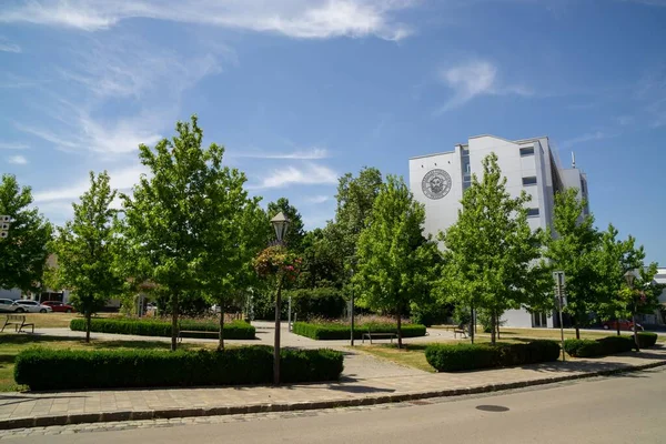 Sunrise Sunset Buildings Zilina City Slovakia — Stock Photo, Image