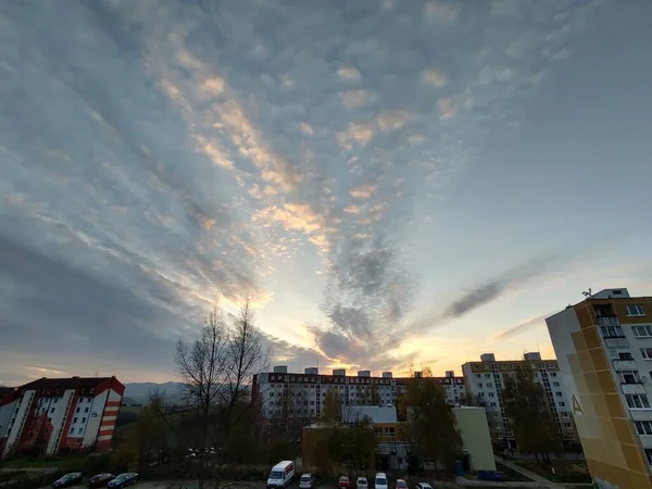 Sunrise Sunset Buildings City Slovakia — Stock Photo, Image