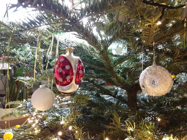 Χριστουγεννιάτικα Στολίδια Στο Δέντρο Σλοβακία — Φωτογραφία Αρχείου