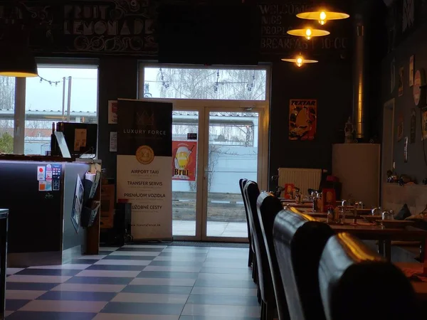 Bar Moderno Restaurante Interior Disparado —  Fotos de Stock
