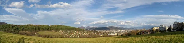 Zilina Şehrindeki Binaların Üzerinde Gün Doğumu Gün Batımı Slovakya — Stok fotoğraf