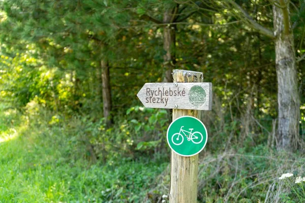 Bicycle Sign on background, close up