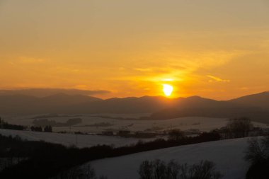 Slovakya 'da gün doğumu ya da gün batımı