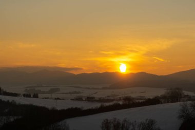 Slovakya 'da gün doğumu ya da gün batımı