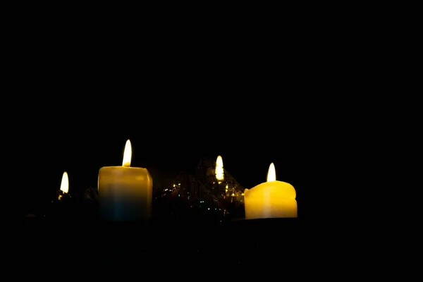 배경의 촛불을 — 스톡 사진