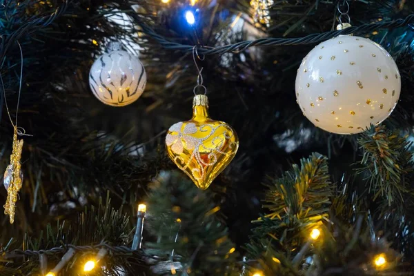 Décorations Noël Sur Arbre Slovaquie — Photo