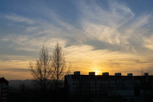 斯洛伐克风景的日出或日落 — 图库照片