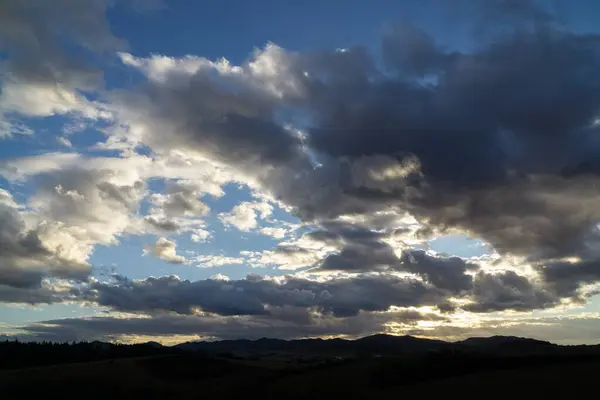 Nascer Sol Pôr Sol Sobre Paisagem Eslováquia — Fotografia de Stock