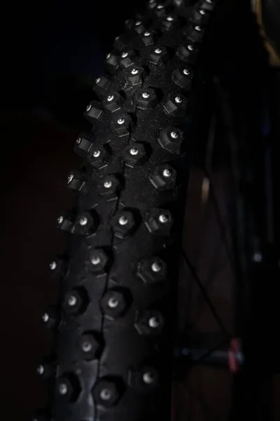 Kerékpár Gumiabroncs Háttérben — Stock Fotó