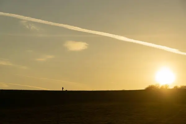 Alba Tramonto Sul Paesaggio Slovacchia — Foto Stock