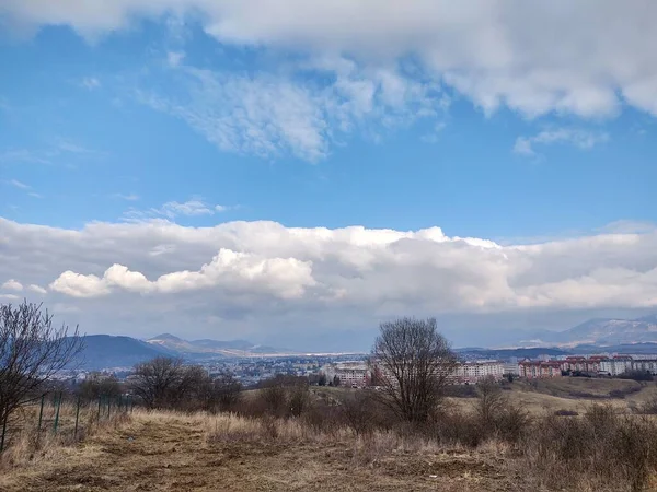 Východ Západ Slunce Nad Budovami Městě Žilina Slovensko — Stock fotografie