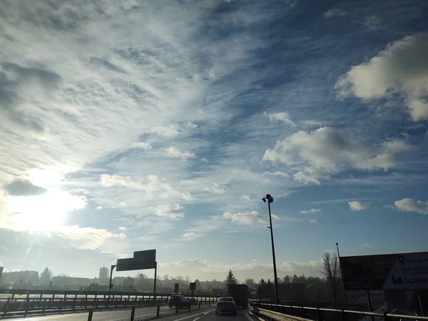 Alba Tramonto Edifici Nella Città Zilina Slovacchia — Foto Stock