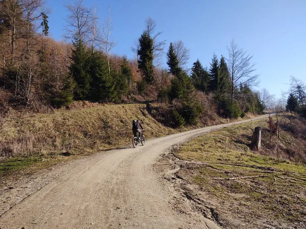 Landstraße Auf Dem Land Tagsüber Beschossen — Stockfoto