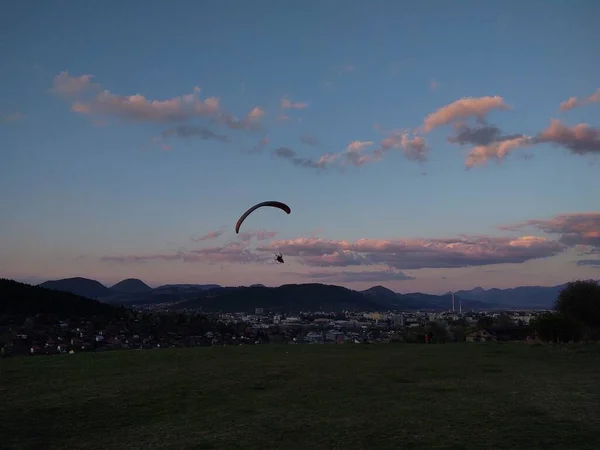 Paraglider Flying Sky Day Time Shot — Stock Photo, Image