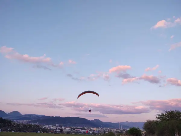 Paraglider Flying Sky Day Time Shot — Stock Photo, Image