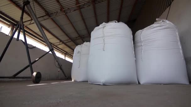 View of polypropylene sacks in stock — 비디오