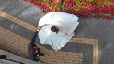 The gentle sensual embrace of the bride