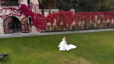 The gentle sensual embrace of the bride