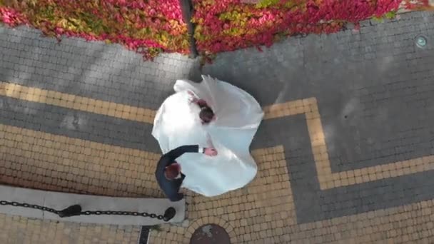 Il dolce abbraccio sensuale della sposa — Video Stock