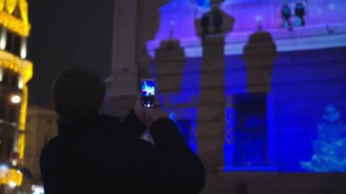 Noel süsleri. Işık dizileri şemsiye