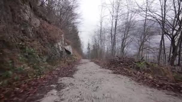 Hallstattské jezero. Nádherný ranní pohled na vesnici Hallstatt — Stock video