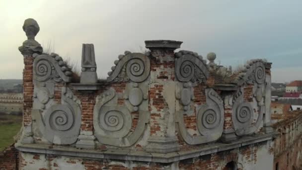 Destroyed castle in Lviv Ukraine — Stock Video