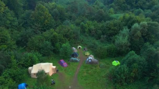 Viaje naturaleza drone disparo en la hermosa Ucrania — Vídeo de stock