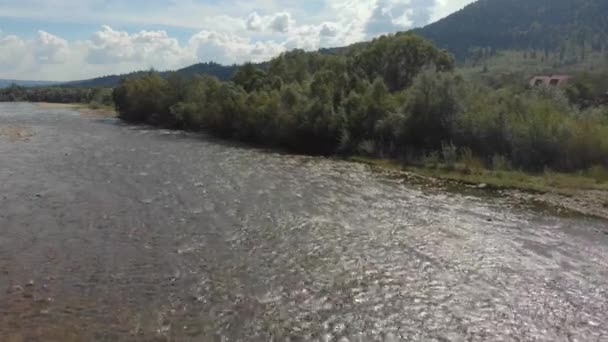 Viaje naturaleza drone disparo en la hermosa Ucrania — Vídeos de Stock