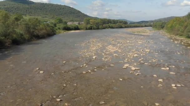 Viagem natureza drone tiro na bela Ucrânia — Vídeo de Stock