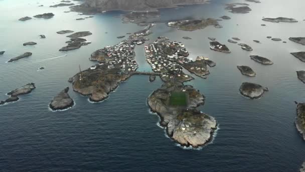 Nature of Norway. Flying over norwegian fjord — Stock Video