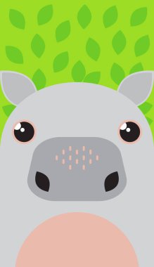 Sevimli hippo karakter