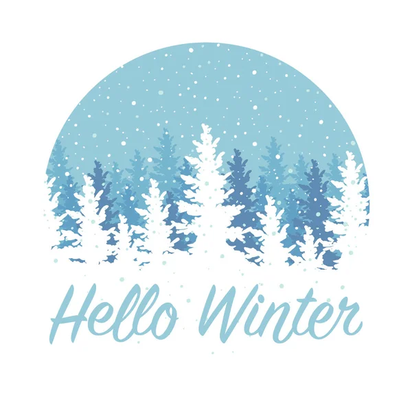 Hello Winter poster — Stock Vector
