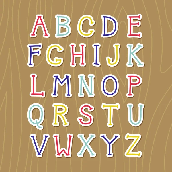 Moderno alfabeto scritto a mano . — Vettoriale Stock