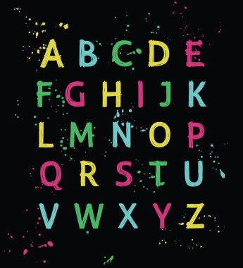 modern el alfabesi yazılı.