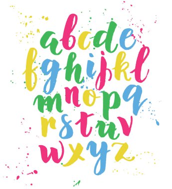  Poster latin alfabesi harfleri ile.