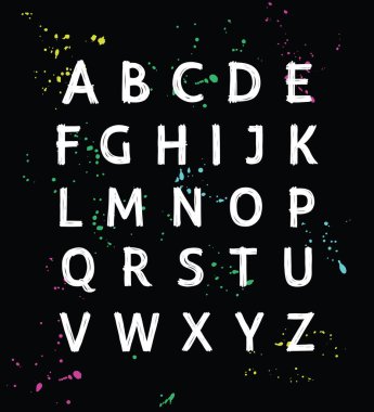 modern el alfabesi yazılı.