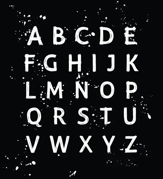 Modernes handgeschriebenes Alphabet. — Stockvektor