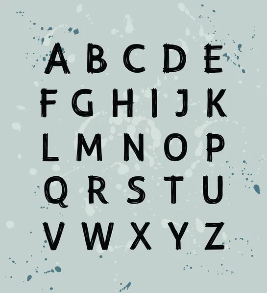 현대 손 알파벳을 작성. — 스톡 벡터
